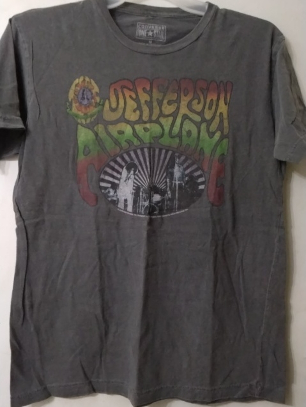 Converse Gray Short-Sleeve Jefferson Airplane Graphic Tee Men's Sz Medium